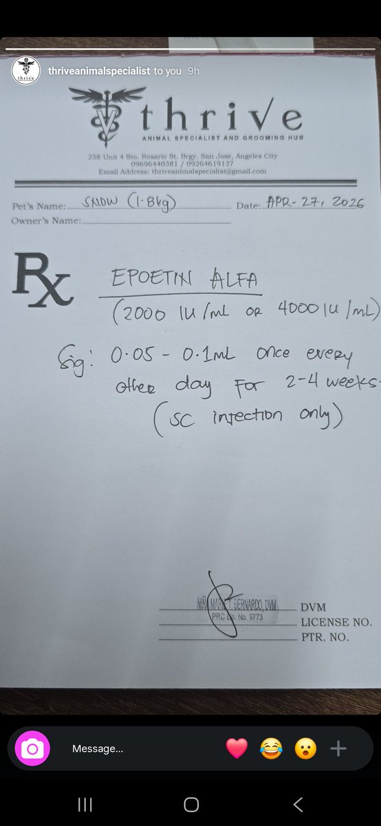 Hi everyone. This is Snowee. One of our dental patients that needs urgent care. She was checked today and we got some bad news to share.

She is declared with stage3 CKD and has anemia too. So dental procedure is not the list due to her kidney failure.