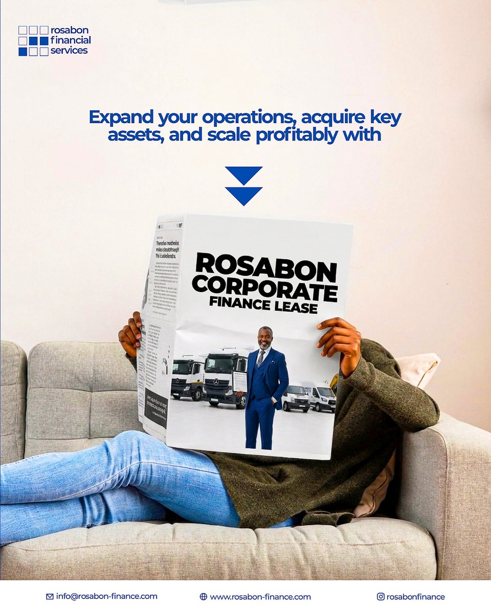 RosabonFinance's tweet image. With Rosabon Finance Corporate Lease, get assets now and pay in installments while you grow.

Click the link below to get started!

rosabon-finance.com/lease-offer
 #BusinessGrowth #Lease