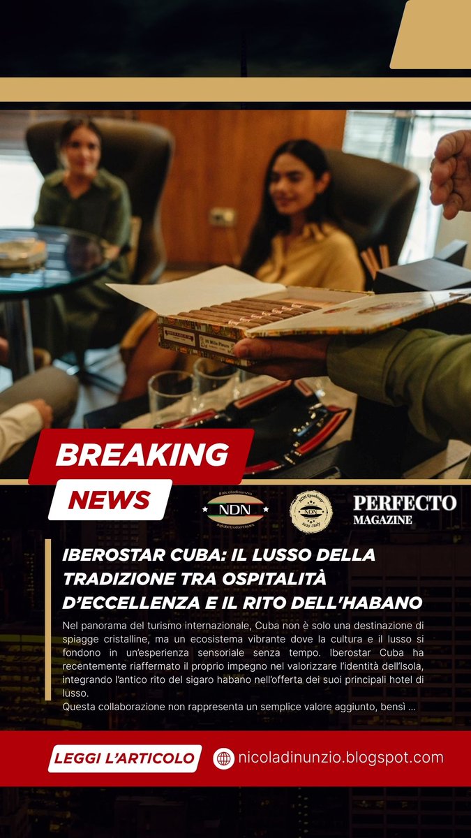 NicolaDiNunzio7's tweet image. Iberostar Cuba, il lusso della tradizione tra ospitalità d'eccellenza e il rito dell'Habano
👉 nicoladinunzio.blogspot.com/2026/04/iberos…

#nicoladinunzio #perfecto #perfectomagazine #IberostarCuba #CubaTravel #LuxuryLifestyle #Havana #TravelExperience #IberostarGrandPackard #IberostarParqueCentral