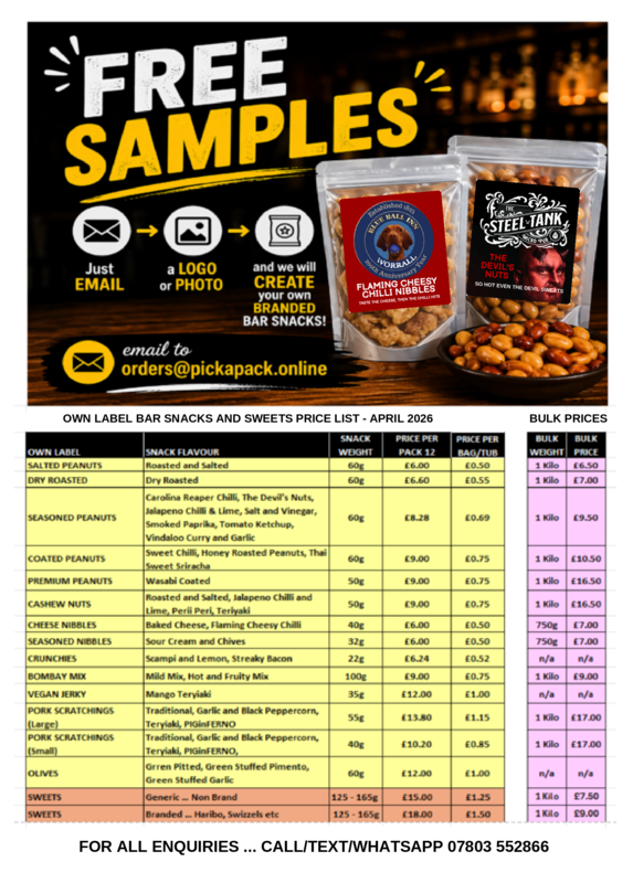 ChooseOwnLabels's tweet photo. Time to look at the Bar Snacks you offer .... you can offer more choice, unique flavours, and more importantly make more profit ... https://t.co/FlQ7UjHL0P
@CAMRA_Official
@thegoodrebelsk1
@TheCrownInnSP
@petersgate_tap
@KnivetonRedLion
@twosawyersCT1
@ADG_Moore
@beerandpub
@LethbridgeArms0
@Publandlord87
@BallWorrall
@BuryTownFC
@BullatBrantham
@The_Bridewell
@ClarksonsFarm1
@WestGateCardiff
@TheSwan_Clewer
@ThePubChampion
@DrSimonsTravels
@theroyaldyche
@Thelastdropyork
@sunanddoves
@ThreeTunsHeddon
@EssexPR
@CampaignforPubs
@Grantham_Arms
@gr8musicvenues
@infosuphighway
@TheshipinnE
@w9key
@Johnfis08605918
@UKHospKate
@Sacha_Lord
@LethbridgeArms0
@thewonstonarms
@offthehookbuch
@YeOldeVic
@ThePloughChelt
@PerfectPubCoUk
@queenslittonno1
@reddishalesk5
@iamtomskinner
@OliviaUtley
@VLogozzi
