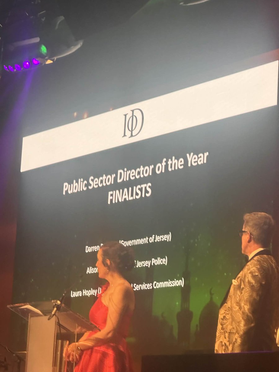 DarrenBowring's tweet photo. It was lovely to attend the Institute of Directors Awards and be a finalist for my work in the public sector with the Government of Jersey https://t.co/z7UA71db9Y