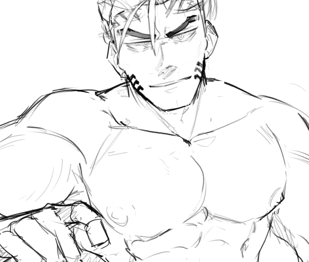 Persebro's tweet photo. WIP Ricardo. I already know his tattoos are gonna be a total bitch to draw, but it's okay. https://t.co/UcTIeX4ijS