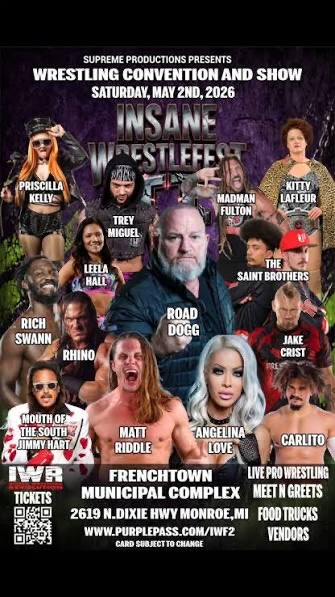 MessBucketComic's tweet photo. Come see us this weekend at @IWRWORLD Wrestlefest! Great lineup and we will bring ALL our wrestling merch!! #messbucketcomics #iwr https://t.co/T0ltsIGlvD
