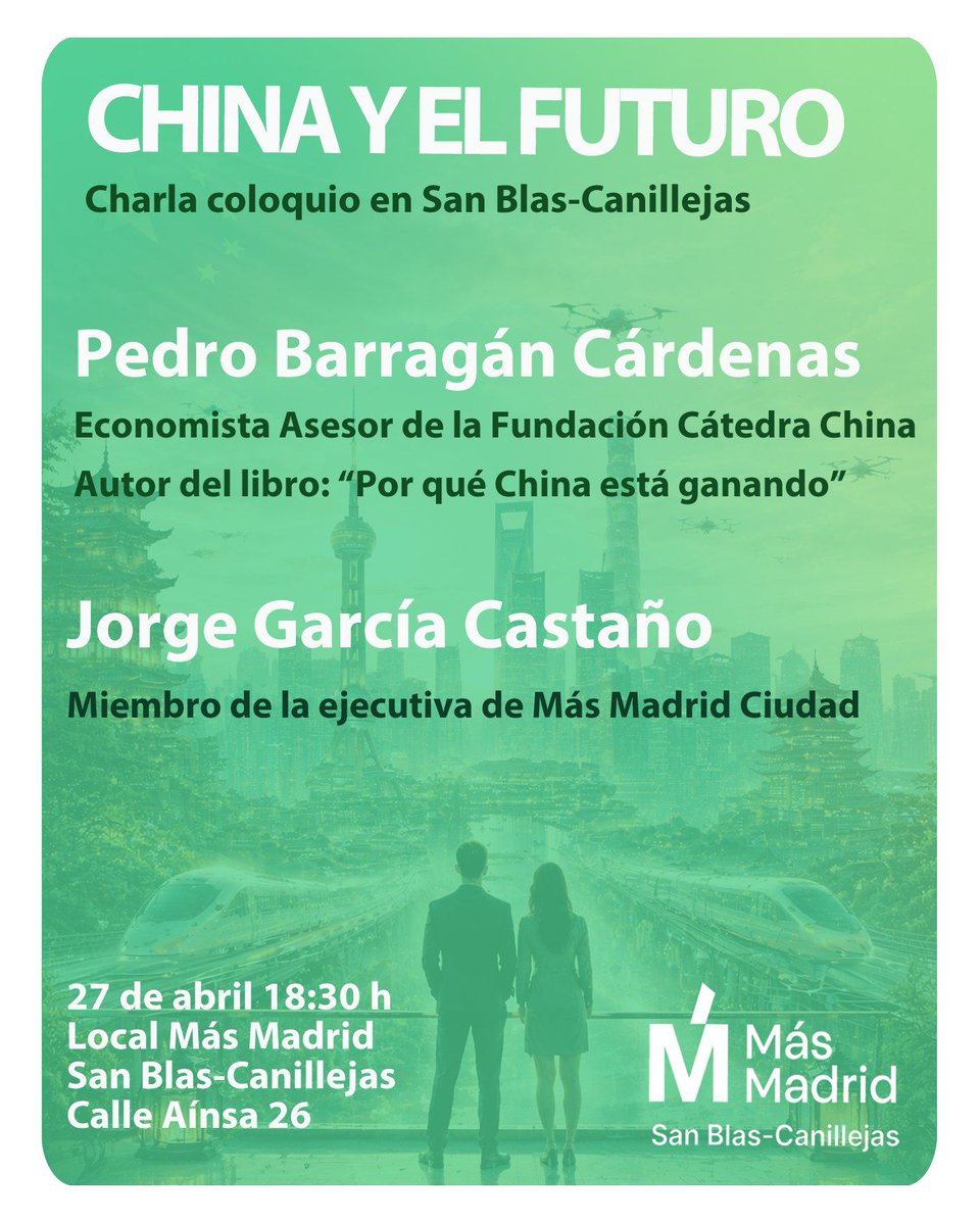 MasmadridS's tweet photo. Hoy en nuestra asamblea hablamos de China y el futuro en un contexto económico y geopolítico crucial. 
Análisis certero con  @PedroBarraganC y @jorgegcastano2 https://t.co/HQfwxlR3dj