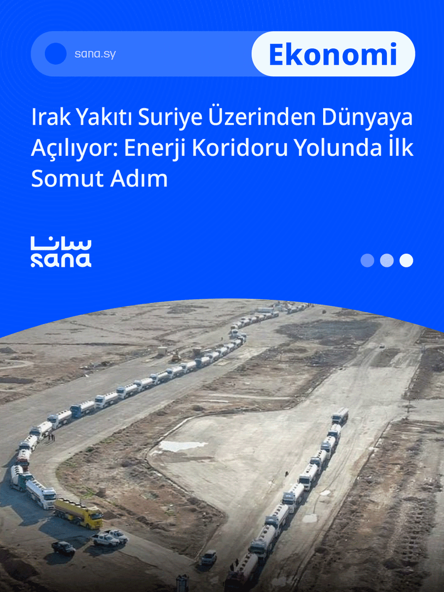 arap_ajans's tweet image. Irak Yakıtı Suriye Üzerinden Dünyaya Açılıyor: Enerji Koridoru Yolunda İlk Somut Adım

sana.sy/tr/economy/229…

#Irak #Suriye #Enerji #Petrol #BanyasLimanı #Ekonomi #HürmüzBoğazı #SANA