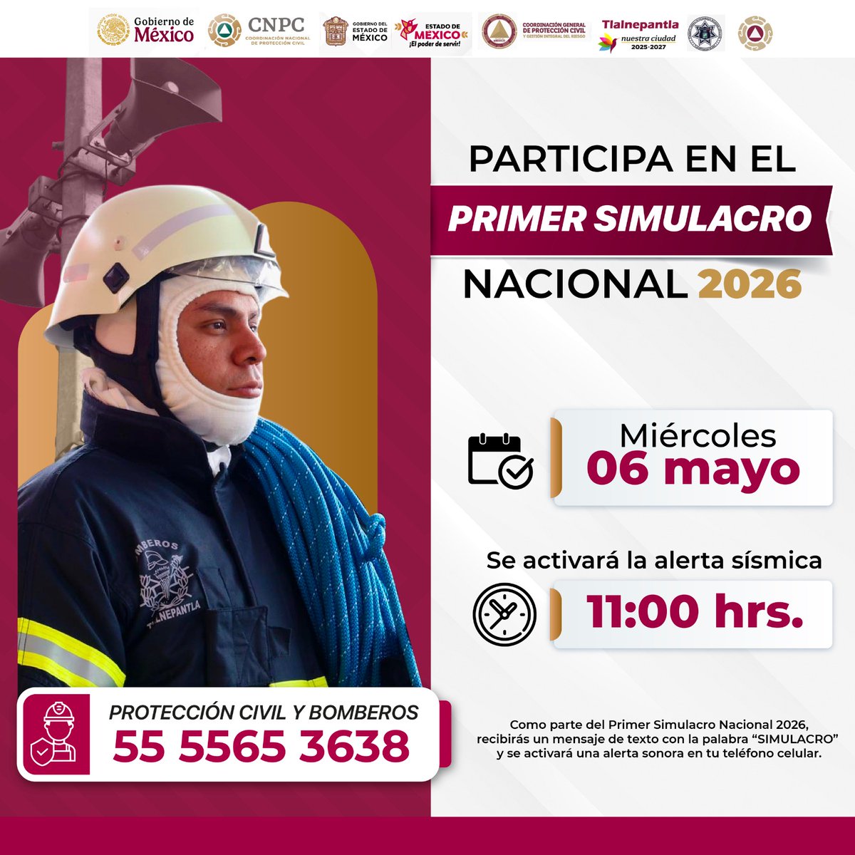 Este 06 de mayo, 11:00 hrs, participa en el Primer Simulacro Nacional ...