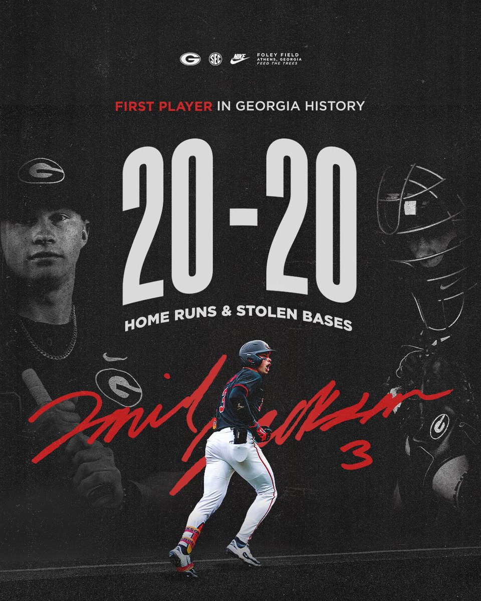 𝐌𝐚𝐤𝐢𝐧𝐠 𝐇𝐢𝐬𝐭𝐨𝐫𝐲.

This past weekend, <a href="/Djackson2100/">Daniel</a> became the first player in Georgia history to achieve a 20-20 season. 

#GoDawgs