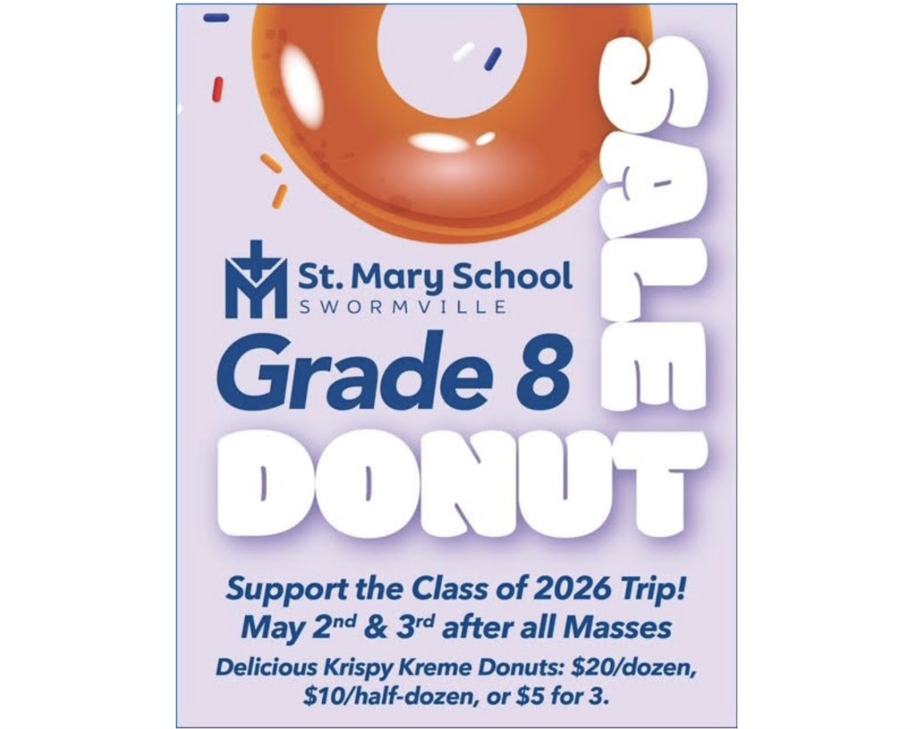 SMSSwormville's tweet image. LAST CALL to support grade 8's class trip!
🚘 Delta Sonic Fundraiser (ends 5/1): tinyurl.com/33jd94bj
🍩 Donut Sale (after Masses 5/2 &amp;amp; 5/3)
🥞 Pancake Breakfast (5/3, RSVP TODAY): tinyurl.com/54255wuv

#Classof2026 #DeltaSonic #KrispyKreme #pancakebreakfast #KofC