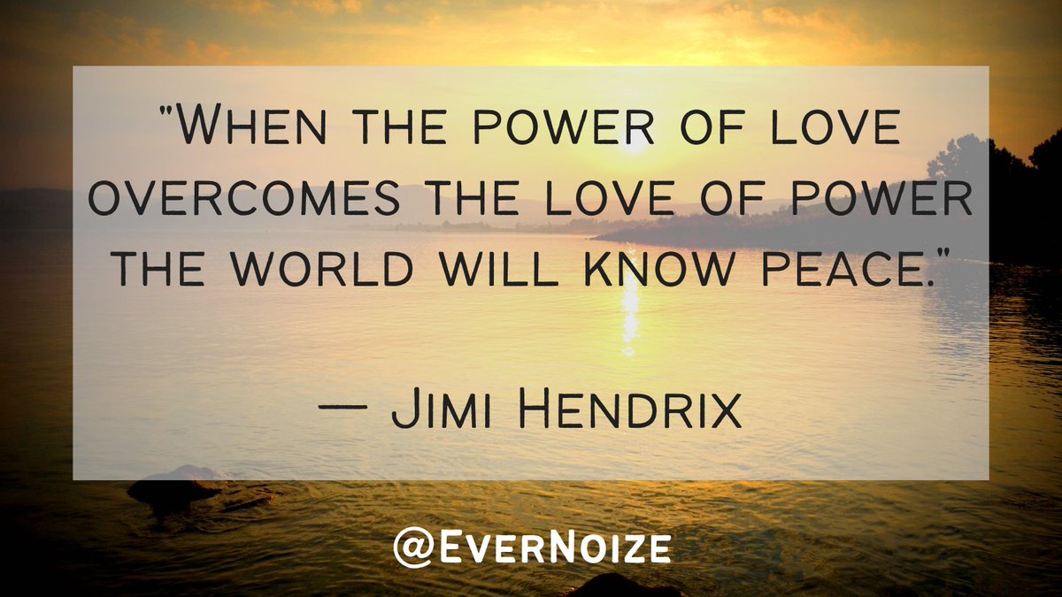 EverNoize's tweet image. A great one to start the week, don’t you think? 🙂

#peace #inspiringquotes #music #musician #rock #rockmusic #triphop #triphopmusic #triprock #triprockmusic #electronicmusic #electronica #jimihendrix