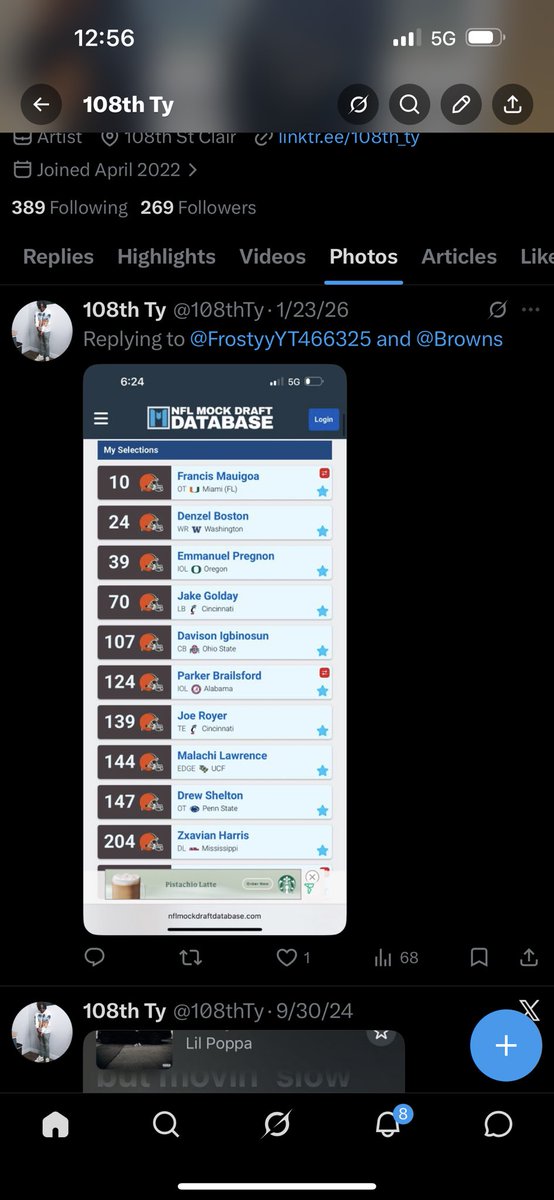 108thTy's tweet photo. @lockedonbrowns Damn near called it 3/10 https://t.co/ORlWRRGrpD