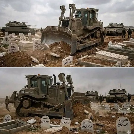 JRenardiere's tweet image. Les Israéliens sont passés à la vitesse supérieure. Effacer la mémoire des décédés  dans les cimetières. Ils tuent et détruisent la mémoire des morts. Cela ne fera pas la une !