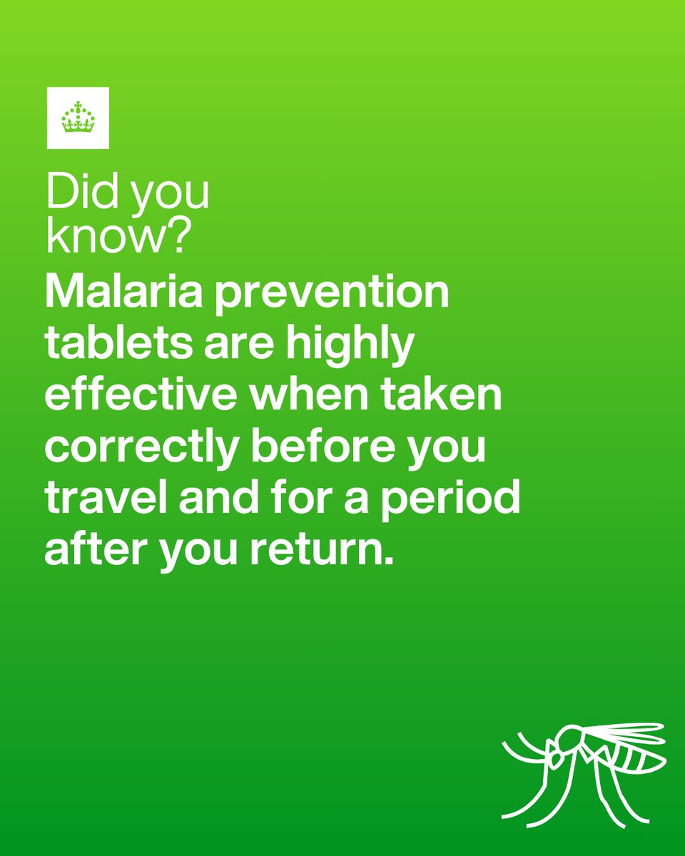 UKHSA's tweet photo. If you're travelling to an area where malaria is found such as Asia, Africa, or Southern America, you should seek advice from a GP, pharmacist, or travel clinic at least 4 to 6 weeks before you travel.
🔗🌍 Find out more on https://t.co/lB4gu2I3NX https://t.co/f27J3lFYu2
