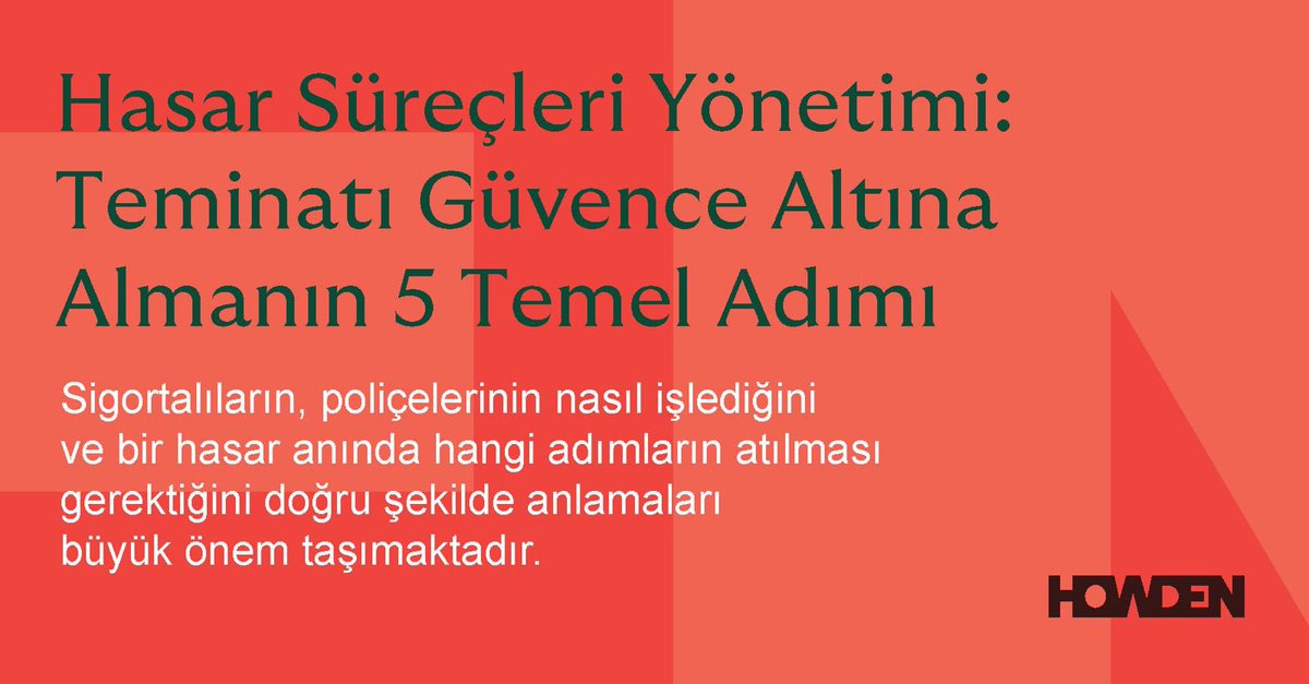HowdenTurkey's tweet photo. Sigorta hasar süreci çoğu zaman karmaşık ve yorucu bir deneyim olarak algılanmaktadır. Oysa doğru adımlar atıldığında, bu süreç hem daha kontrollü hem de daha öngörülebilir şekilde yönetilmektedir.Howden Grup web sitemiz üzerinde detaylara https://t.co/03q38xY5DW  ulaşabilirsiniz https://t.co/3vUPbaAtC2