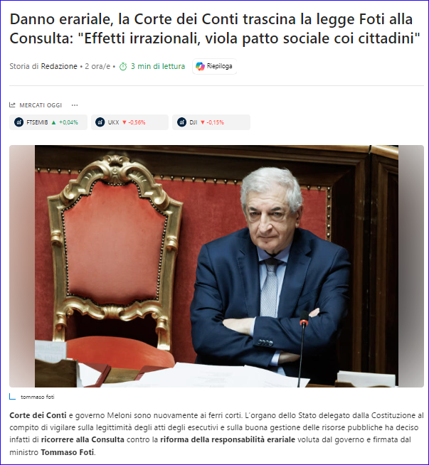 D_GiambattistaM's tweet photo. #FOTTI la Consulta è un’ordinanza 80 pagine
(relatrice Maria Cristina Razzano) che Boccia senza mezzi termini la riforma entrata in vigore che porta il nome dell’attuale ministro degli Affari europei che limita al 30% o comunque a non oltre due annualità di stipendio il danno https://t.co/FfGaq7oUnJ