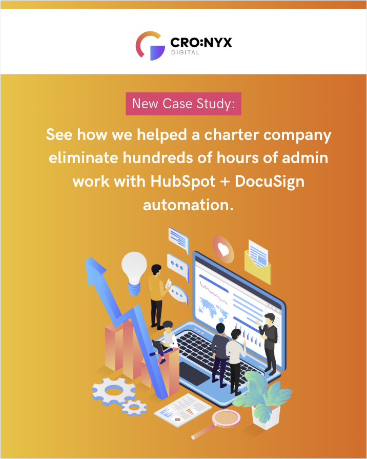 cronyxdigital's tweet image. We transformed a multi-vessel charter company's waiver process with HubSpot + DocuSign — saving admins hours and scaling for both direct bookings and broker-led charters.
Read the full case study 👇
🔗 hubs.ly/Q04dB2lQ0
#HubSpot #DocuSign #CaseStudy #CRONYXDigital