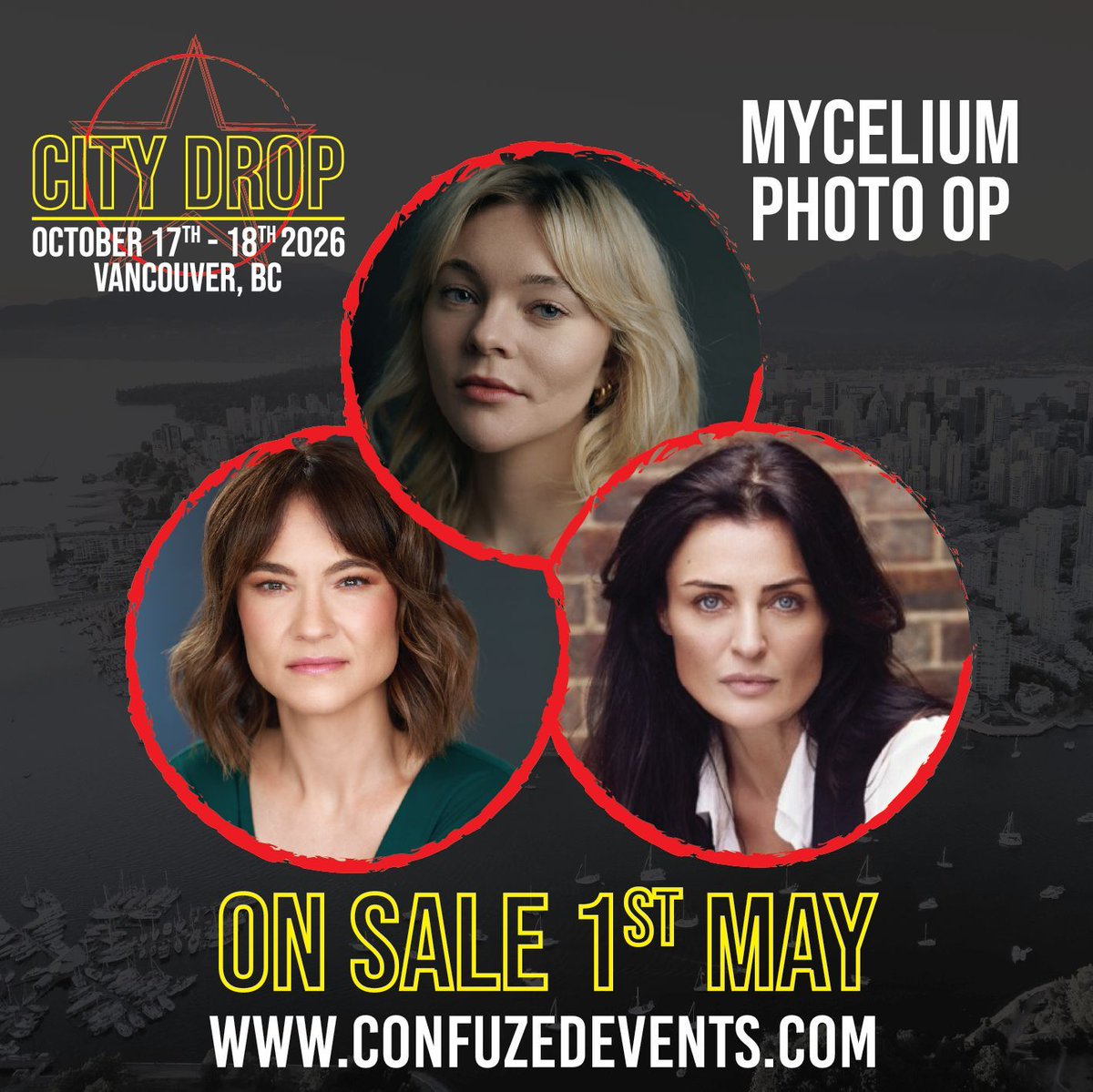 CityDropCon's tweet image. Get a Mycelium themed photo op at City Drop with @Taylorhickson, @em_leclerc123, and #LyneRenee!

On sale Friday 1st May from 10am pst.

#motherlandfortsalem #switches #savemotherlandfortsalem
