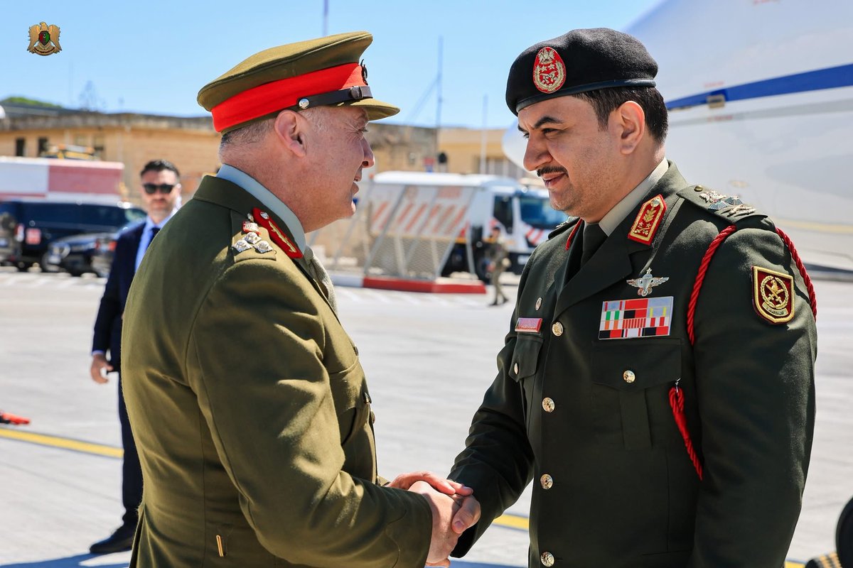 LibyaReview's tweet image. #PHOTOS
Deputy Commander-in-Chief of the Libyan Armed Forces Lieutenant General Saddam Haftar conducted an official visit to the Maltese capital Valletta. He was received at the airport by the Commander of the Maltese Armed Forces, Lieutenant General Clinton O’Neill.