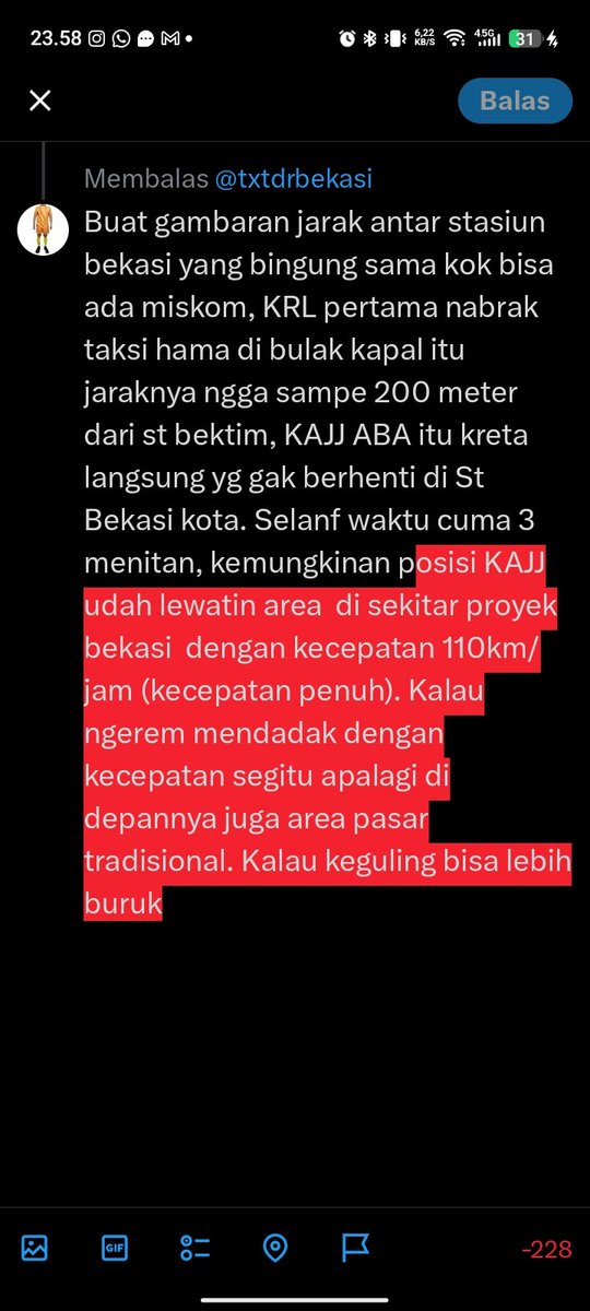 milardkopi's tweet photo. @txtdrbekasi Buat yang bingung kenapa bisa kejadian gini dan ini hasil gue tanya2 di tkp dan rangkum semua kronologi di sosmed. Jarak antar stasiun di bekasi itu emang deket2an, dan KAJJ klo yg ngga berhenti di ST bekasi kota, buat nyampe ke st bks timur itu cuma butuh waktu kurleb 1-2 menit https://t.co/02CnqL63q0