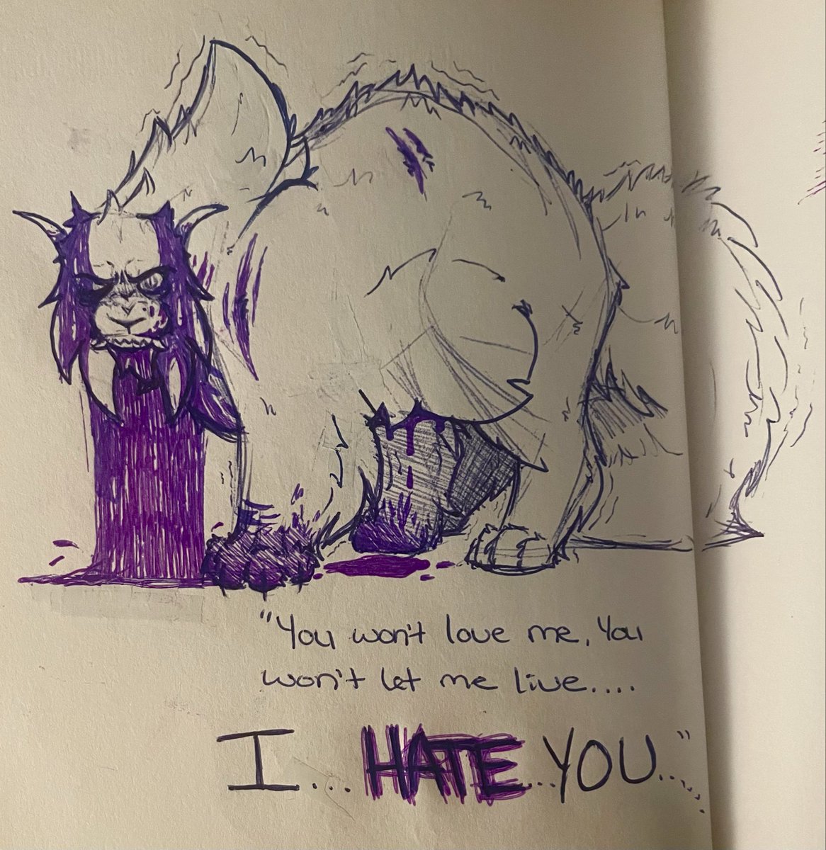 KaijuMutt's tweet image. Gingersnap Sketch Dumpppp🧡🩵

A little more info about my big fluffy cult leader (just a little. as a treat)

#oc #warriorcats #warriorcatsoc #au #lore #originalcharacter #characterdesign #catoc #penart #sketch #sketchbook