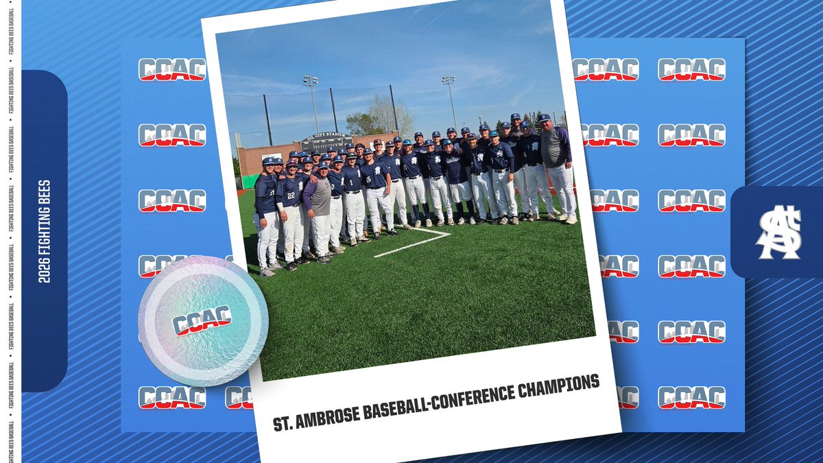 St. Ambrose University Baseball 
2026 CCAC Regular Season CHAMPIONS 
#RollBees
#TheHIVE