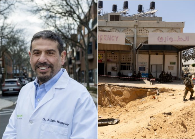 🚨 SHOCKING: 
A U.S. congressional candidate covers up accusations of Hamas tunnels under a Gaza hospital…which proved true when a Hamas command center was found directly beneath it.

Dr. Adam Hamawy said there were “definitely no tunnels” and no Hamas presence.

The question