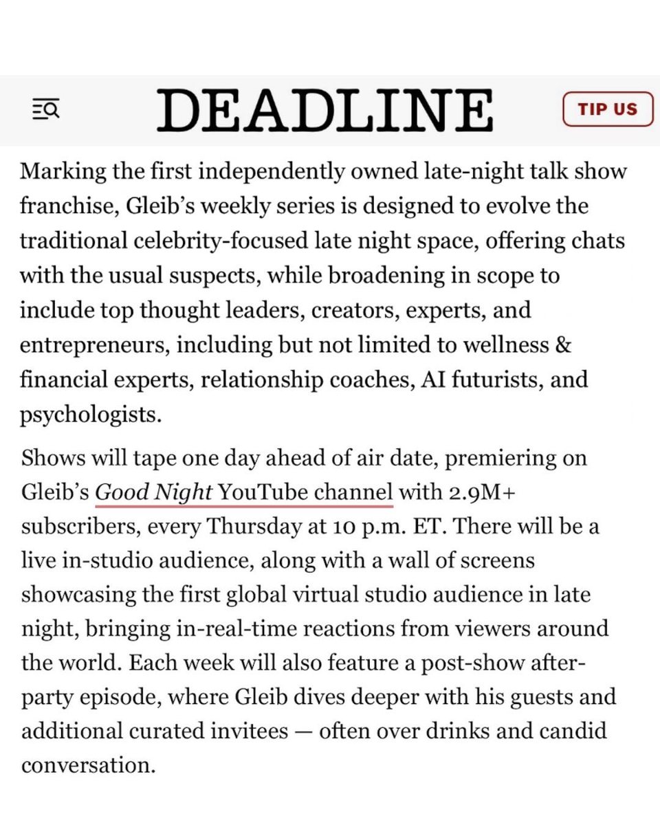 bengleib's tweet photo. YOUTUBE'S FIRST LATE NIGHT TALK SHOW!!! This has been my exact dream since I was 7 years old. Beyond thrilled to announce it now.

https://t.co/3viIccmCWc

GOOD NIGHT WITH BEN GLEIB!!!
Subscribe https://t.co/Ac6kKgCsWY &amp; mark your calendars May 28!!!
Let's Make it a Good Night!!! https://t.co/0UonMy6q7Q