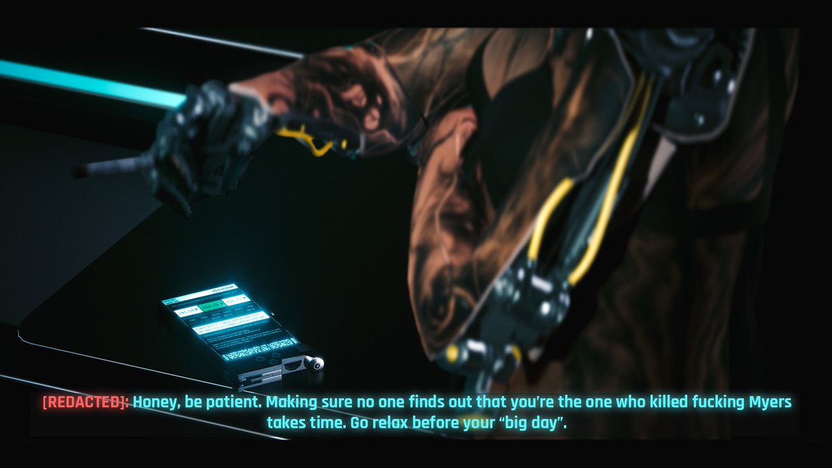 preemfemme's tweet image. dropping some 2080 lore again yay! so many people want myers dead isn't that sweet