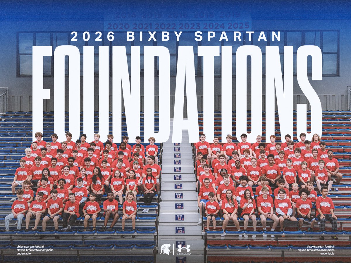 BixbySpartanFB's tweet image. 2026 Bixby Spartan Foundations is a wrap!

Thanks to all of our campers and coaches for another great spring.

#BixbySpartans | #Undeniable