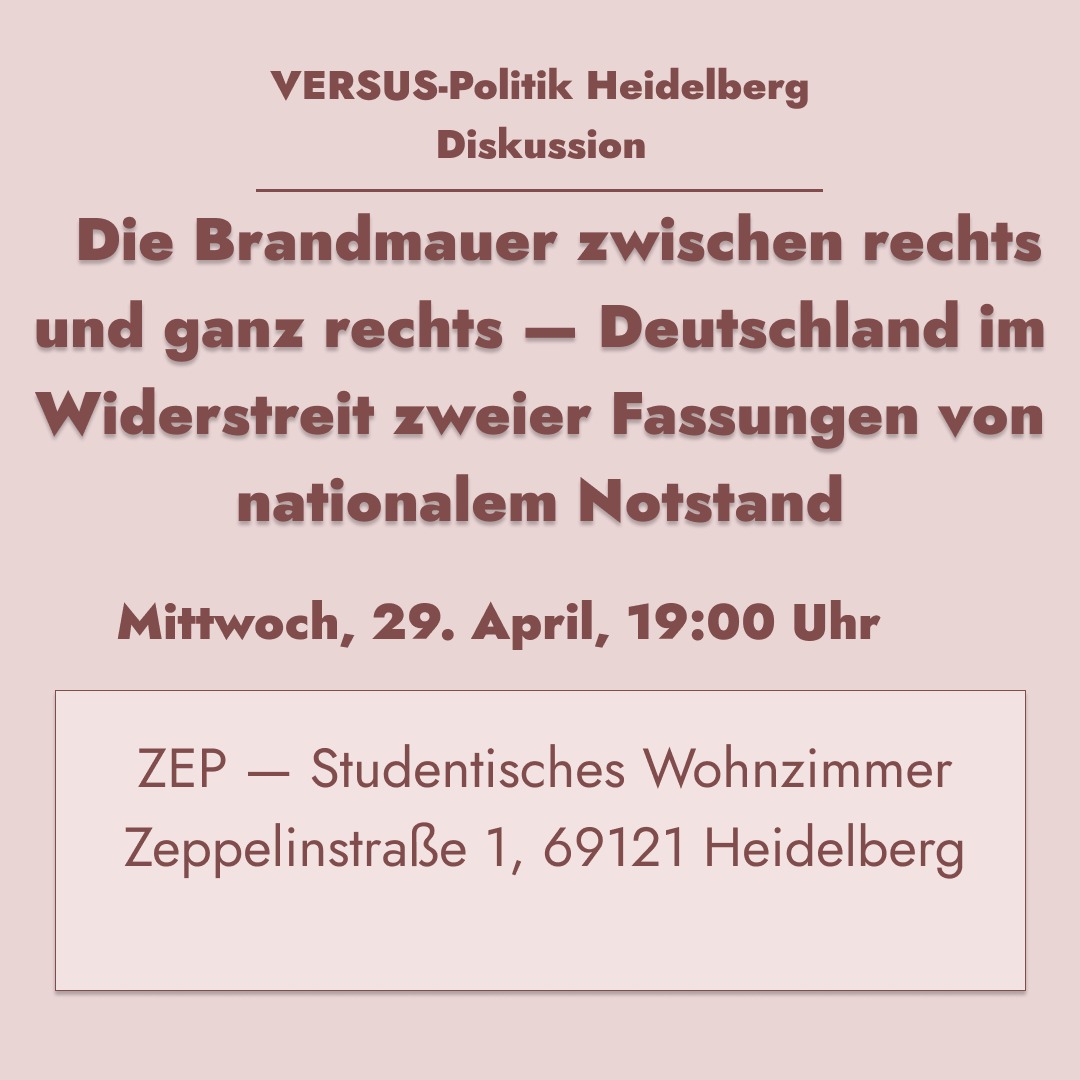 Versuspolitik's tweet photo. Diesen Mittwoch in Heidelberg. https://t.co/eUstmj28O9