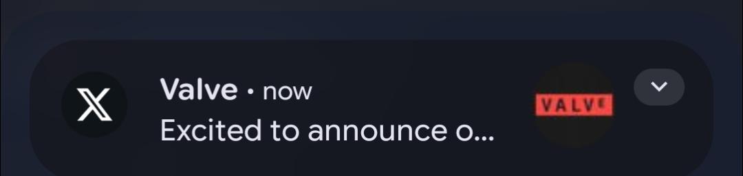 <a href="/valvesoftware/">Valve</a> <a href="/Steam/">Steam</a> Insane notification, don't give me a heart attack