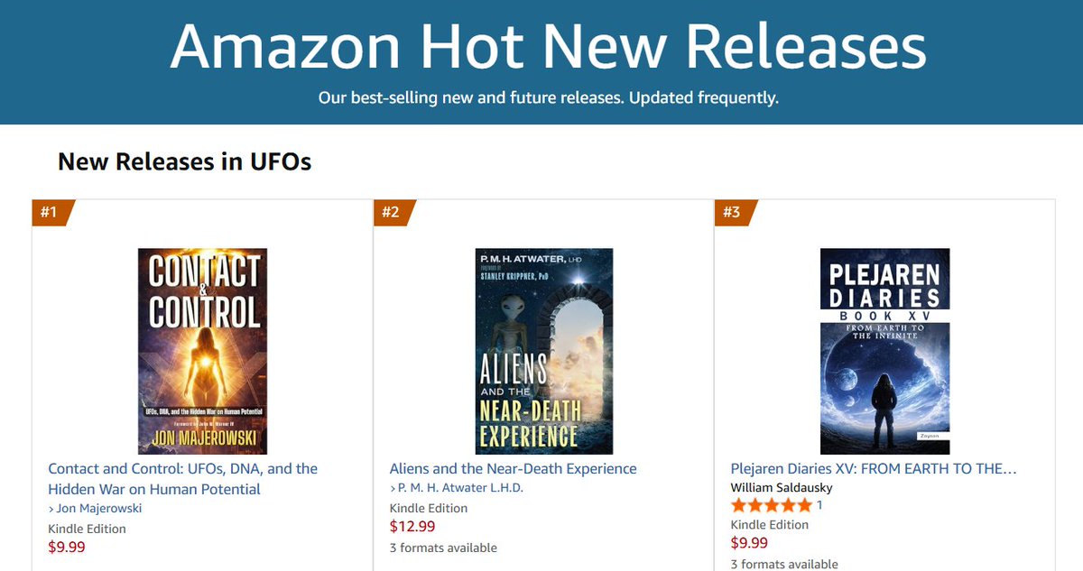 JonMajerowski's tweet photo. #ufotwitter 

#contactandcontrol drops tomorrow and it's currently listed as #1 for Amazon New Releases in UFO.

Honored to say the very least. LINK IN BIO https://t.co/g8heiRf1oG