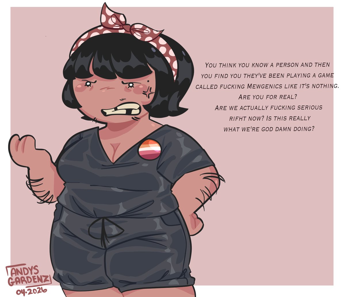 mightbewallace's tweet photo. the most tracy take ever so i drew it as tracy 
#mewgenics #mewgenicsart https://t.co/5WEtZkw8CK