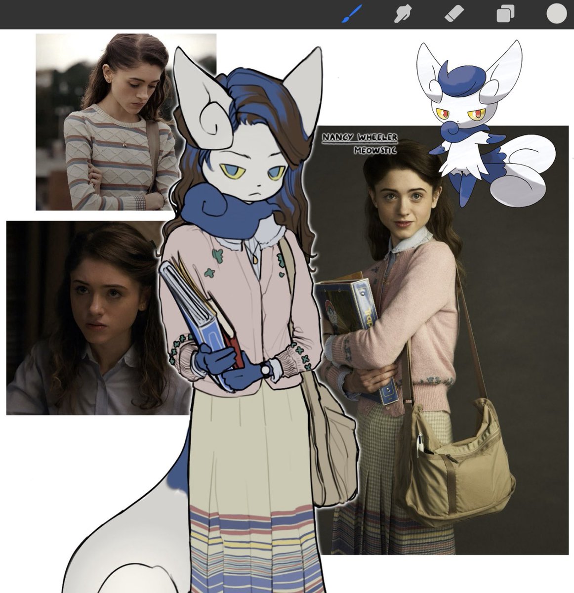 catmi570's tweet image. the rest of the Wheelers family because why not 
#strangerthings x #pokemon
