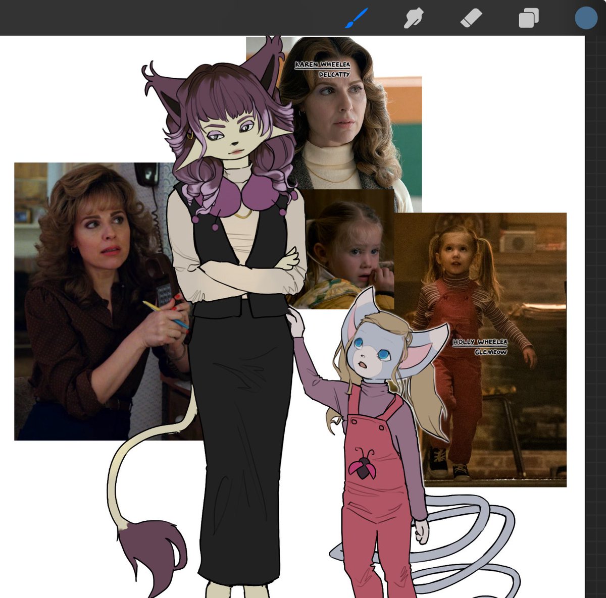 catmi570's tweet image. the rest of the Wheelers family because why not 
#strangerthings x #pokemon