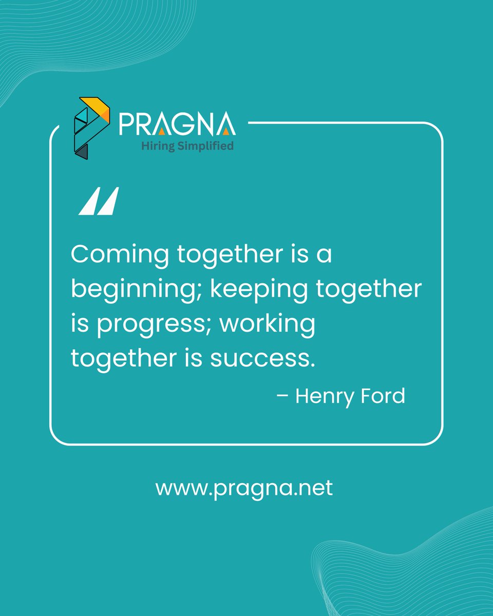 PragnaSolution's tweet image. Strong teams grow through trust, shared goals, and collaboration. When the right people work together, success follows. 
At Pragna Solutions, we believe people power progress. 

#Teamwork #Leadership #Recruitment #PragnaSolutions