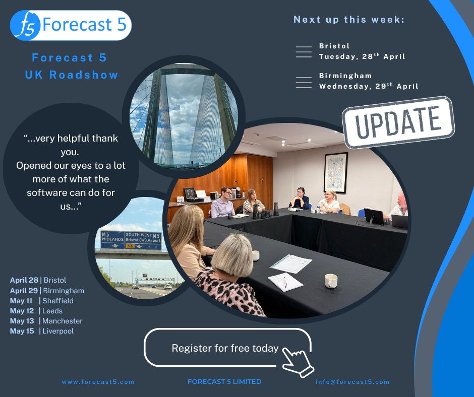 Forecast5NZ's tweet photo. Cardiff, thank you — Diolch Cymru!

Great stop on the Forecast 5 Roadshow — brilliant sessions &amp; feedback (incl. 10+ year clients 👏)

Now heading to Bristol via the Severn Bridge

Next: Bristol &amp; Birmingham

👉 Free tickets: https://t.co/Jvt9KieiRk 
#Accounting #Forecasting https://t.co/Vv6wBmjxrO