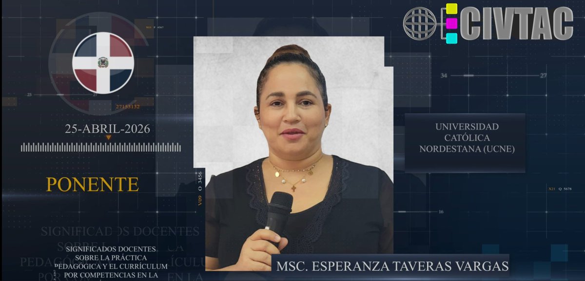 docentes_20's tweet photo. Ponencia 4: SIGNIFICADOS DOCENTES SOBRE LA PRÁCTICA PEDAGÓGICA Y EL CURRÍCULUM POR COMPETENCIAS EN LA EDUCACIÓN SECUNDARIA, con la MSc. Esperanza Taveras Vargas.
-
 
 📺 Ver: https://t.co/lvaNj5eszM 
 💳 Certificado: https://t.co/9sFslntvrM

-
#CIVTAC2026 #Docentes20 https://t.co/ItQMtstekI
