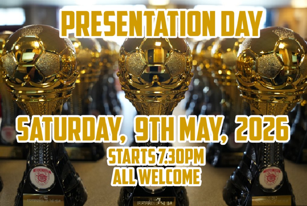 DidcotTownFC's tweet photo. Didcot Town will be hosting their end of season presentation evening on Saturday 9th May. 

The evening starts at 7.30pm and awards will be handed out to all of our senior teams, as well as the under 16s from Didcot Town Youth. 

Jamie Heapy will be handing out the first team awards:
●Player of the Season
●Players' Player of the Season
●Young Player of the Season
●Supporters Player of the Season. 

The youth will be handing out their awards prior to this.  They will be handing out their trophies from 1pm.

It is free to enter and we would like to welcome all of our supporters to spend the evening with us.