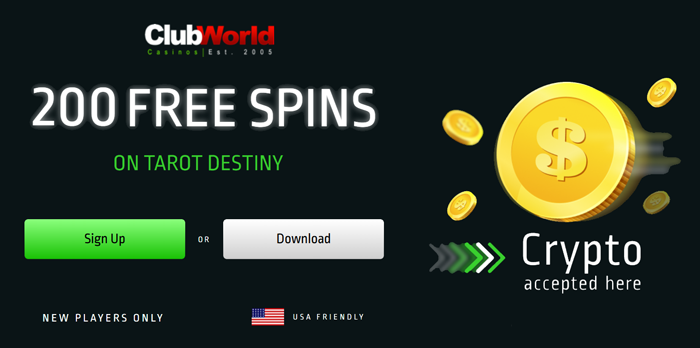 NoDepositForum's tweet image. CLUB WORLD NO DEPOSIT BONUS - EXCLUSIVE 200 FREE SPINS ON 'TAROT DESTINY' - NEW PLAYERS ONLY
shorturl.at/fvACB
#clubworld #nodepositbonus #freespins #welcomebonus