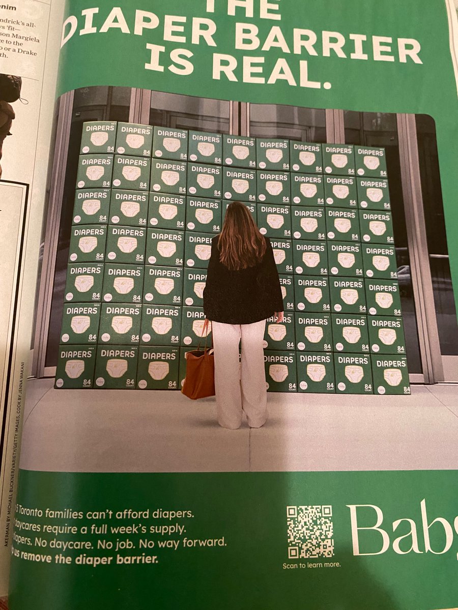Ciel2114's tweet image. #Toronto diaper resource
I spotted a full page ad in Toronto Life’s December 2025 issue for Baby Live Beginnings. There is a network of 12 community organizations connected to BLB to distribute diapers to families.