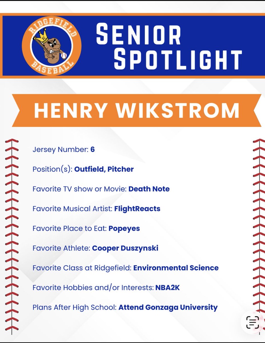 Spudsbball's tweet photo. Senior Spotlight for today’s game against River is on Henry Wikstrom. https://t.co/BEinvvKJvF