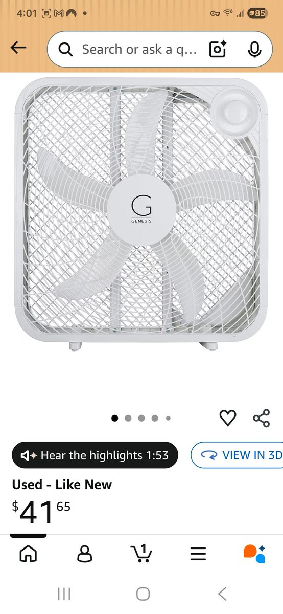 Yes I want a need a new box fan for the summer.  The key word being NEW. SRSLY <a href="/amazon/">Amazon</a> it's USED and still more than $40