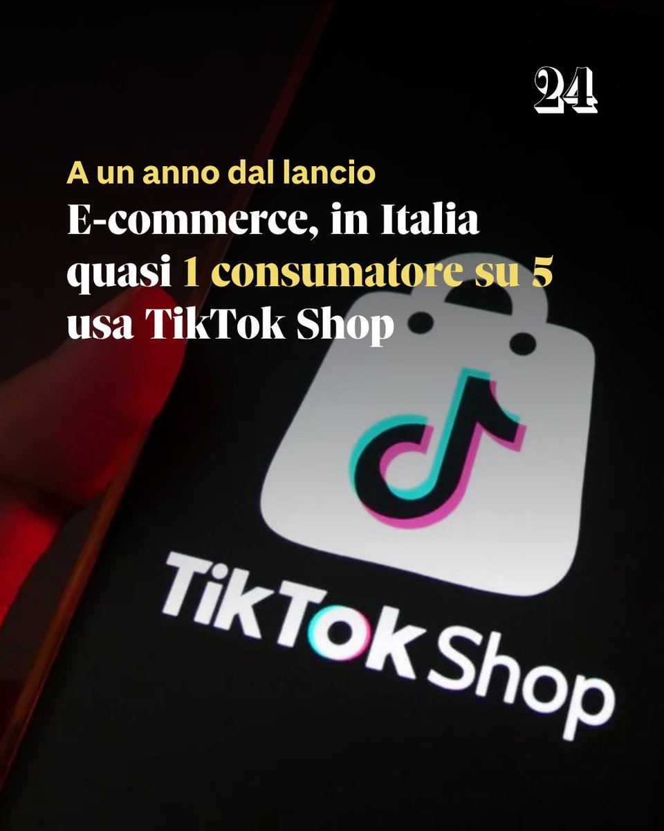 sole24ore's tweet image. ➡️ Leggi l'articolo: ilsole24ore.com/art/e-commerce…

#TikTok #ecommerce #IlSole24Ore