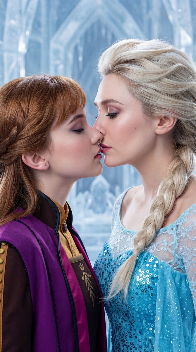 In the spotlight🔦: Elizabeth Olsen and Cailee Spaeny as Elsa and Anna ❄️🫦
✨️Just let it go sis✨️