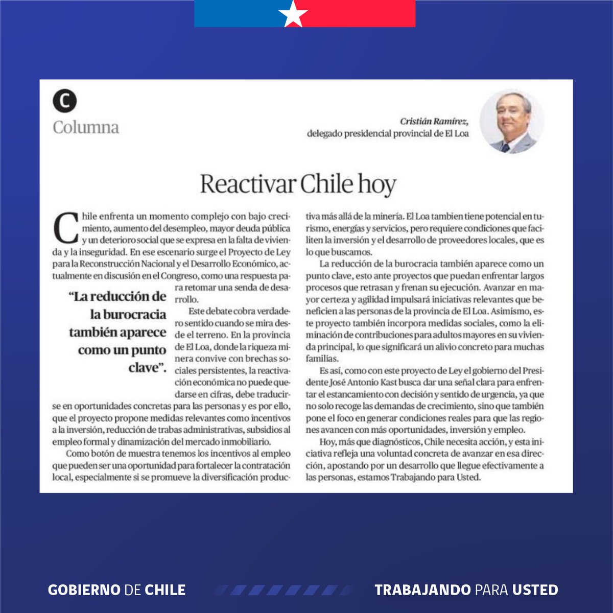 Delegación Presidencial Provincial de El Loa tweet media