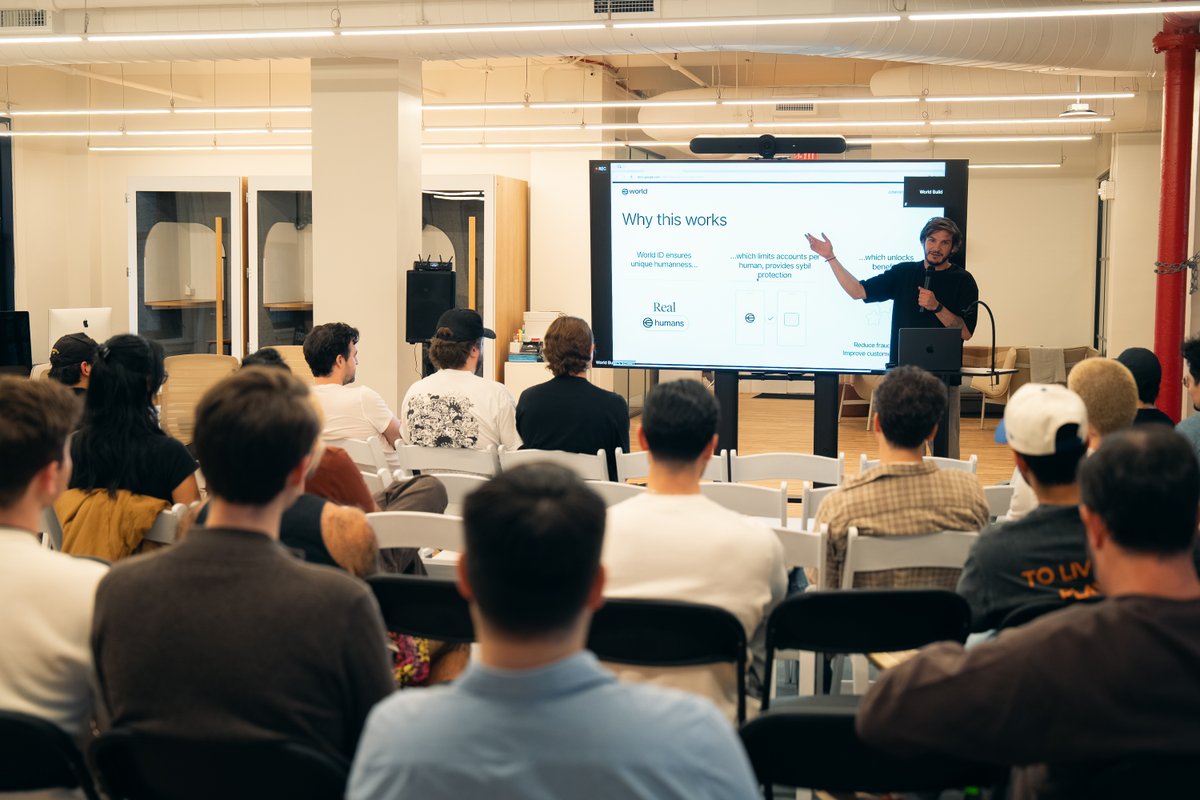 worldbuildlabs's tweet photo. This weekend, 300 builders from 25 countries got together to build on @world_chain_ in NYC, Seoul, San Francisco, Tokyo, and online everywhere. 

Here are the winners:

🥇1st Place: HumanFX
🥈 Runner-up: Relay Favours
🥉Runner-up: Crate
📨@xmtp_ Prize: https://t.co/StU6mHJ8wK

Thank you all for hacking with us!