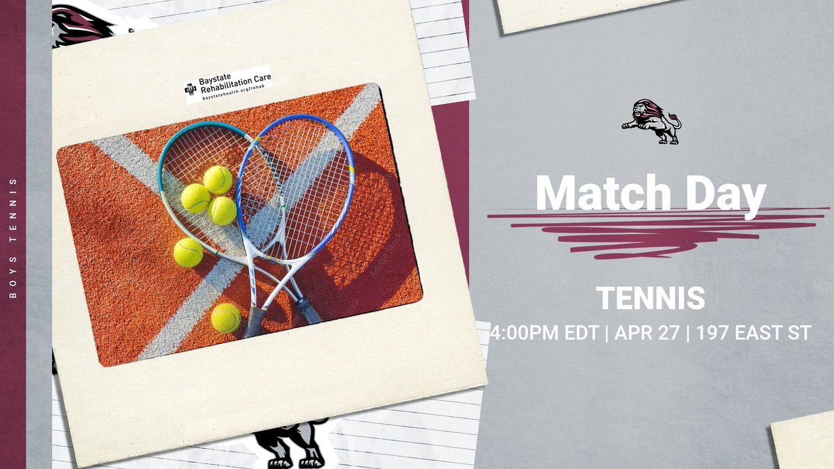 Lionathletics's tweet image. 🎾 MATCH DAY! Boys Varsity Tennis takes the court TODAY at 4:00 PM at Lenox Memorial Let's go, Lions! #GameDay #LudlowTennis