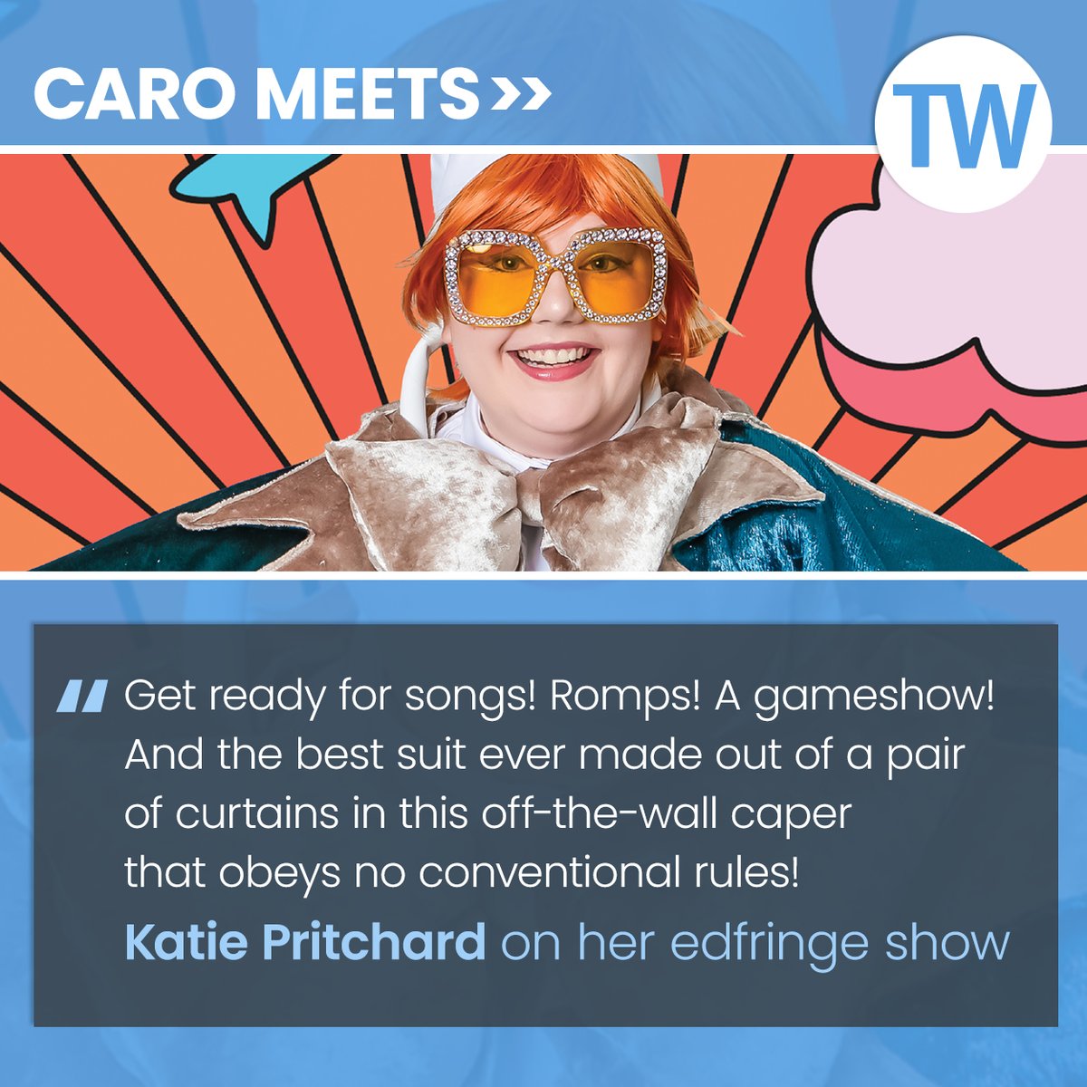 ThreeWeeks's tweet image. Caro's latest #edfringe Q&amp;amp;A is with Katie Pritchard, who will be performing 'Katie Pritchard Is Sir Elton Scone' at Hoots @ Nicolson Square from 7-30 Aug.  

Read the interview here: bit.ly/4vTq8zR

@katiepritchards