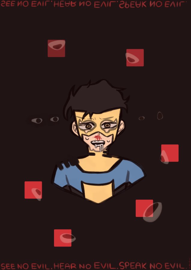 nikolaitwork's tweet image. lensless mark facing eldritch horrors till this day #invincible #invinciblefanart