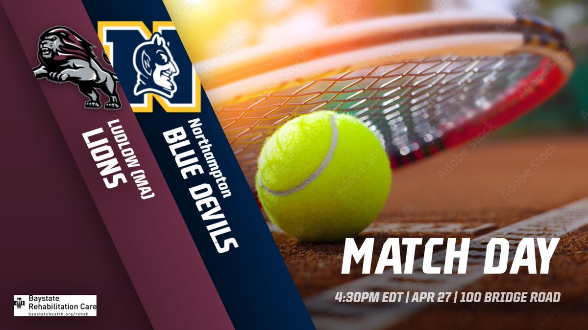 Lionathletics's tweet image. 🎾 MATCH DAY! Ludlow Lions Girls Varsity Tennis is set to face the Northampton Blue Devils today at 4:30 PM at 100 Bridge Road! Let's go Lions! #GameDay #LudlowTennis
